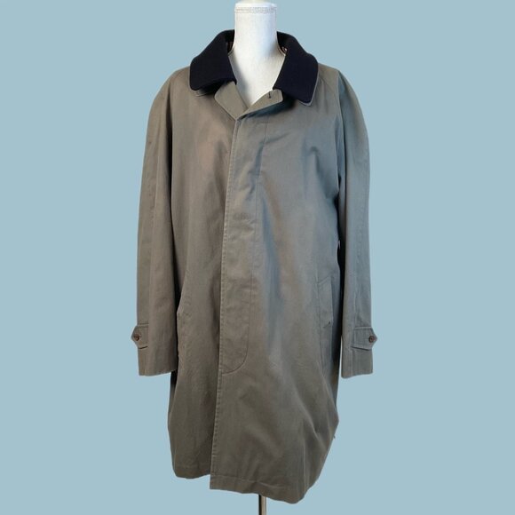 Burberry Men's Green Trench Coat